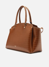 Bolsa Tote Marrom Croco Grande Textura A 50021 0893 0004 Arezzo